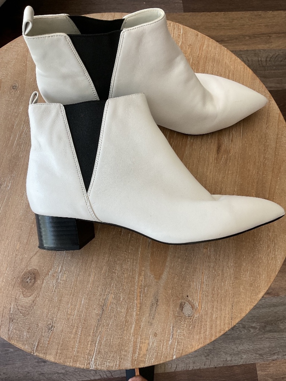 Ladies booties white